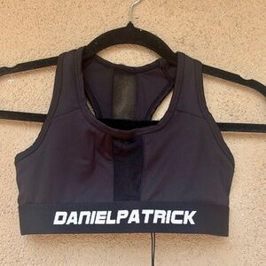 Daniel Patrick XS Black Sports Bra Women's New With Tags! Fitness Exercise